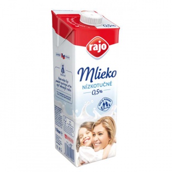 Trvanlivé mlieko RAJO nízkotučné 0,5% 1 ℓ 