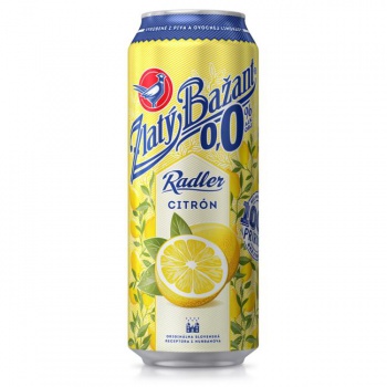 Pivo Zlatý Bažant 0% nealko radler 6 x 0,5 ℓ Citrón plechovka 