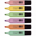 Sada zvýrazňovačov Q-CONNECT pastel 6f 