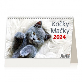 Stolový kalendár Mačky 2024