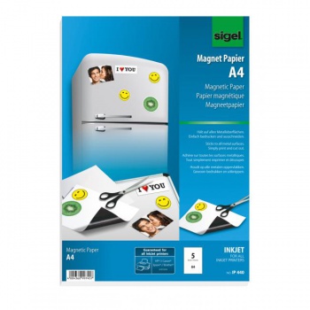 Magnetický papier, A4, SIGEL, 5 listov 
