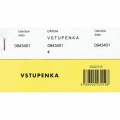 Vstupenka číslovaná 3-dielna, 100 listov 