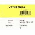 Vstupenka číslovaná 2-dielna, 100 listov 