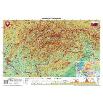 Mapa Slovensko-geografická B1 formát