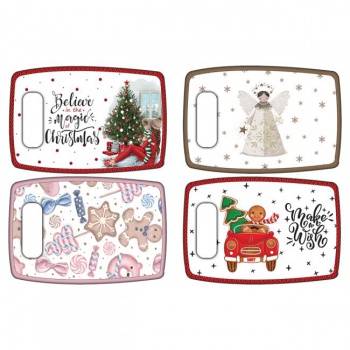 Doska na krájanie 23 x 27 cm s vianočnou potlačou MIX motívov