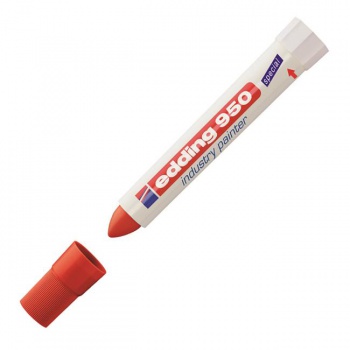 Priemyselný voskový popisovač edding 950 červený 