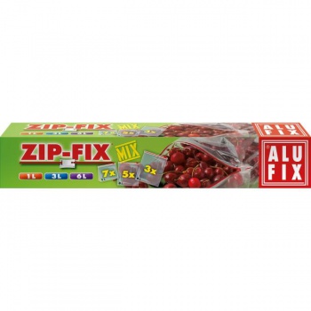 Univerzálne vrecká ZIP-FIX so zipsovým uzáverom, MIX: 7 x 1l , 5 x 3l , 3 x 6l