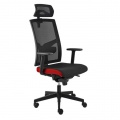 Kancelárska stolička GAME VIP SYN čierno/červená (B8033) + PDH 3D + podrúčky P44 