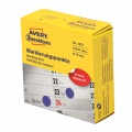 Etikety kruhové 19mm Avery modré v dispenzore 