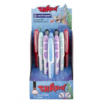 Displej Centropen pero plniace Shark 10ks farebný mix 
