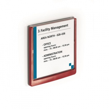 Informačná tabuľka Click Sign 149x148,5 červená