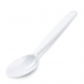 Kávove lyžičky plastové znovu použiteľné biele 13 cm (50 ks) 