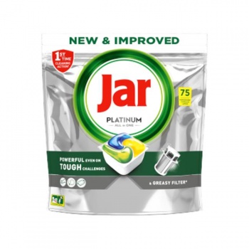 JAR tablety do umývačky riadu Platinum All in One Lemon 75 ks 