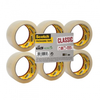Baliaca lepiaca páska Scotch , neobsahuje PVC, transparentná, 48mm x 50m, 6 roliek 