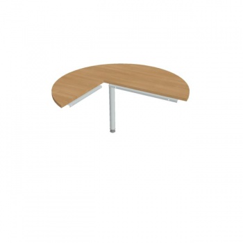 Doplnkový stôl Cross, pravý, 120x75,5x(60x80) cm, dub/kov 