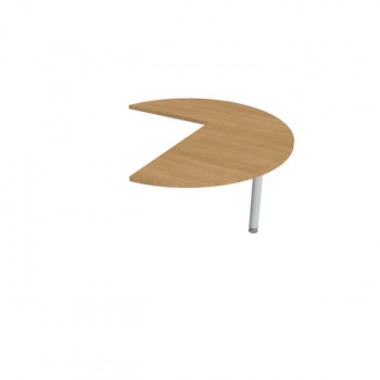 Doplnkový stôl Flex, pravý, 120x75,5x(60x80) cm, dub/kov 