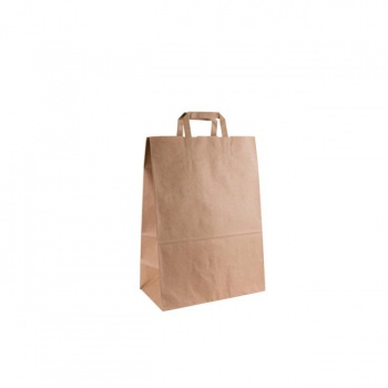 Papierová taška, ploché ušká, 320x170x440mm, hnedá