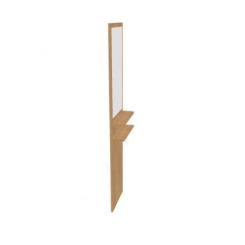 Odkladacia stena Hobis so zrkadlom, 185 cm, dub 