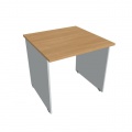 Pracovný stôl Gate, 80x75,5x80 cm, dub/sivý