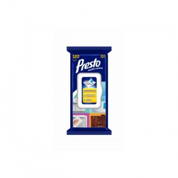 Presto univerzálne čistiace vlhčené utierky 120ks 