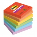 Samolepiaci bloček Post-it Super Sticky PLAYFUL, veľkosť 76x76 mm, 6 bločkov po 90 lístkov 