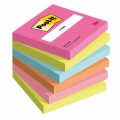 Samolepiaci bloček Post-it Super Sticky Poptimistic 76x76mm, 6 bločkov po 100 lístkov 