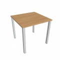 Pracovný stôl Uni, 80x75,5x80 cm, dub/sivá