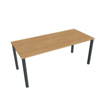 Rokovací stôl Uni, 180x75,5x80 cm, dub/čierna 