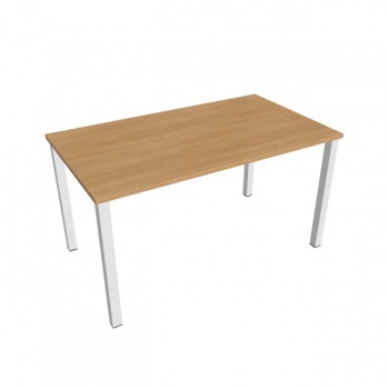 Rokovací stôl Uni, 140x75,5x80 cm, dub/biela 