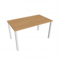 Rokovací stôl Uni, 140x75,5x80 cm, dub/biela