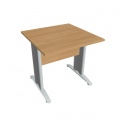 Rokovací stôl Cross, 80x75,5x80 cm, dub/kov