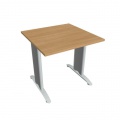 Rokovací stôl Flex, 80x75,5x80 cm, dub/kov 