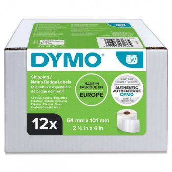 Samolepiace etikety Dymo LW 101x54mm menovky balíky biele 2640ks 