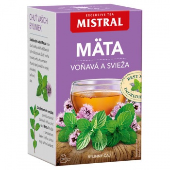 Čaj MISTRAL bylinný mäta voňavá a svieža HB 20 x 1,5 g 