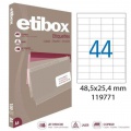 Etikety univerzálne 48,5x25,4mm Etibox A4 100 hárkov 