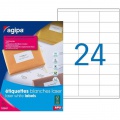 Etikety laser 70x37mm Agipa A4 100 hárkov 