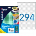 Etikety kruhové 8mm Agipa A5 zelené 
