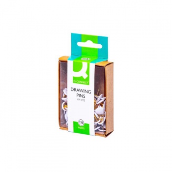 Pripináčiky Q-CONNECT 9mm biele 120ks 