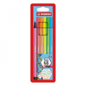 Sada STABILO Pen 68 neon 6 ks Púzdro 