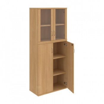 Policová skriňa Strong, zámok, 80x192x40 cm, dub/dub 