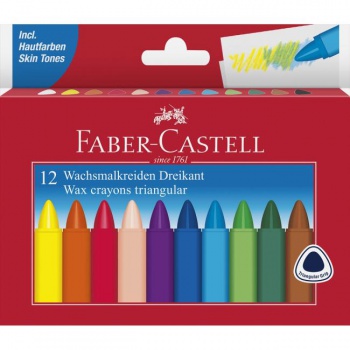 Voskovky triangular set 12 farebné 