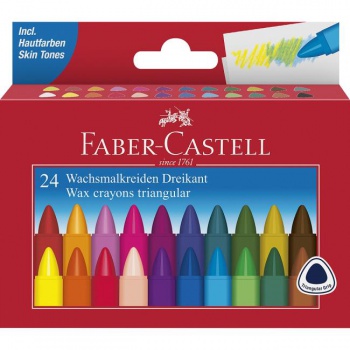 Voskovky triangular set 24 farebné 