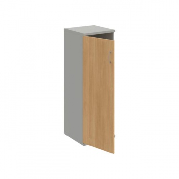 Policová skrinka L Strong, 40x115,2x40 cm, dub/sivá 