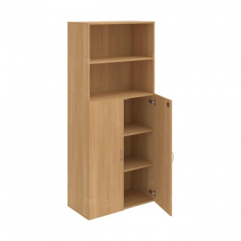Policová skriňa Drive, zámok, 80x185x42 cm, dub/dub 