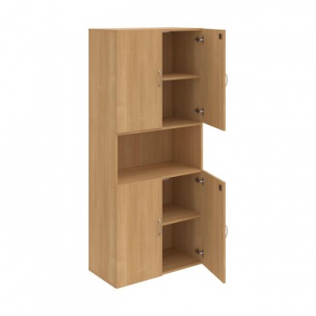 Policová skriňa Drive, zámok, 80x185x42 cm, dub/dub 