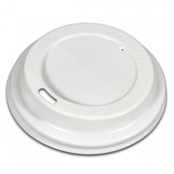 Plastové viečko biele 80 mm `Coffee to go` 100ks 