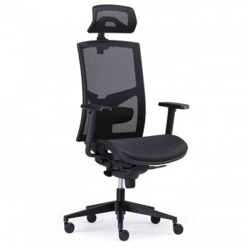 Kancelárska stolička GAME Net, celosieťová, čierna 