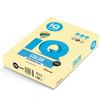 Farebný papier IQ color žltá pastelová YE23, A4, 80g 
