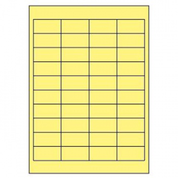 Etikety 48,5x25, 4mm žlté, 100 hárkov 