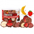 Mixit Chrumkavé banániky a jahody v čokoláde 150g 